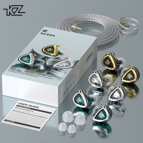 KZ EDA หูฟัง ตัดเสียงรบกวน 3 โหมด 3 คู่ อินเอียร์ Hi-Res อินเอียร์ โทรศัพท์ เบสหนัก เกมมิ่ง