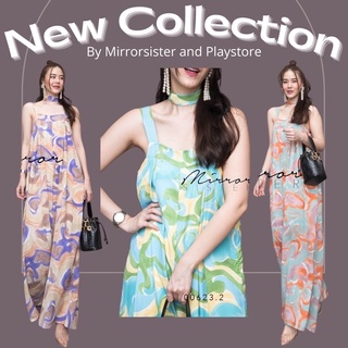 Mirrorsister’s MuLTi-PaiNT PLAYSUIT #00623.2 จั้มสูทขายาว ชุดจั้มสูท ชุดไปงาน จั้มสูทไปงาน ชุดไปเที่ยว