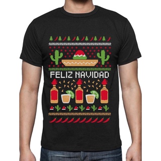 เสื้อยืด พิมพ์ลาย Feliz Navidad Mexican Ugly Christmas ของขวัญคริสต์มาสS-5XL