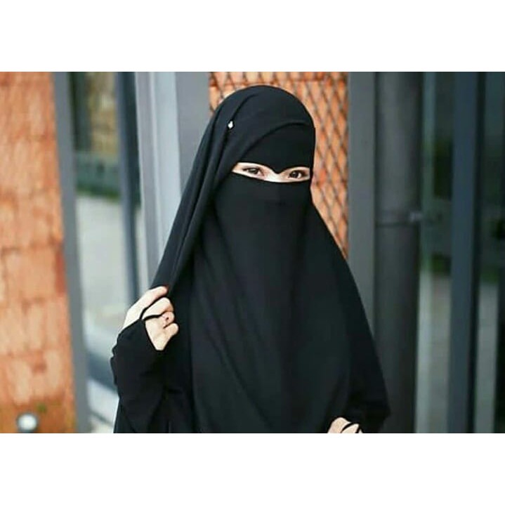 Hitam Niqab EAGLE PURDAH CATEYES BLACK DIFUSER