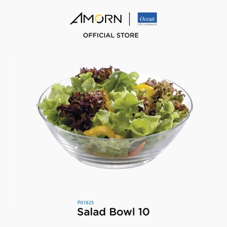 AMORN - (Ocean) P01825 Salad Bowl [1กล่อง(3ใบ)]- ชามโซโนม่า ชามดินเนอร์เเวร์ ชามโอเชี่ยนกลาส 10 นิ้ว Salad Bowl 10"