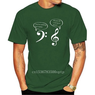 เสื้อยืดแขนสั้น พิมพ์ลาย Nothing But Treble Bring Us Down Clef Note Bass สําหรับผู้ชาย 2022