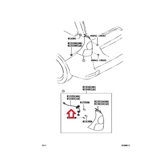 ขั้วไฟท้าย Toyota Avanza F652 (81555-BZ060/81565-BZ010) แท้ห้าง Chiraauto
