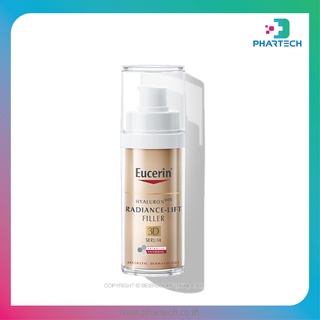 Eucerin Hyaluron Radiance-Lift Filler 3D Serum 30ml (ยูเซอริน ไฮยาลูรอน เซรั่มบำรุงผิวหน้า ลดเลือนริ้วรอย ยกกระชับ)