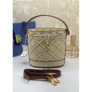 TORY BURCH T MONOGRAM BUCKET BAG