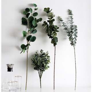 Eucalyptus ดอกไม้ประดิษฐ์สไตล์นอร์ดิกสําหรับตกแต่งบ้านห้องนั่งเล่น