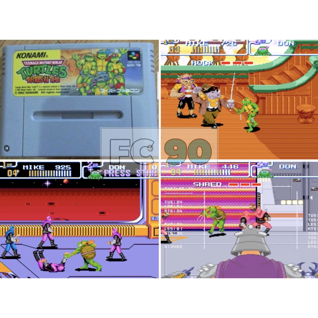 ตลับเกมนินจาเต่า Teenage Mutant Ninja Turtles: Turtles in Time [SFC] ตลับแท้ มือสอง สภาพดี ซุปเปอร์ฟ