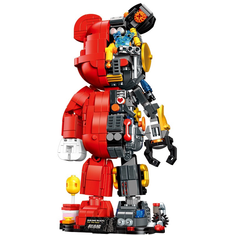 Semi-Mechanical Violent Bear Bear Block Building Blocks 3D Bear Model Toy 半机 Support Villain Crushio
