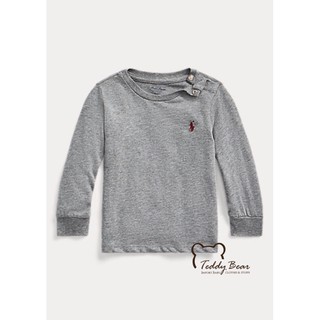 เสื้อแขนยาวเด็ก Ralph Lauren Cotton Jersey Long Sleeve Tee (Grey)