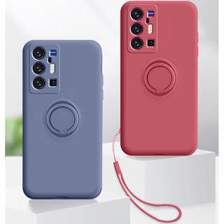 Tecno POP 5 Lte (BD4) 4 Pro Pouvoir 4 Pro LC7 LC8 ขาตั้งแม่เหล็ก ซิลิโคนเหลว เคส พร้อมสายคล้อง เคสโทรศัพท์