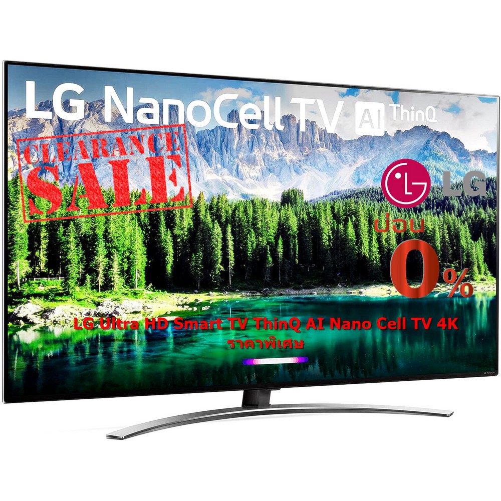 [ผ่อน0% 10ด] LG 55" 4K NANO Cell 55SM8100PTA LG Ultra HD Smart TV ThinQ AI (ชลบุรี ส่งฟรี)