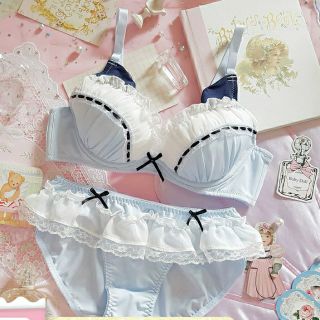 ชุดชั้นในสาวญี่ปุ่น โลลิต้า น่ารัก เจ้าหญิง เซ็กซี่ หูแมว บาง ขนาดใหญ่Japanese Girl Lolita Bra Set