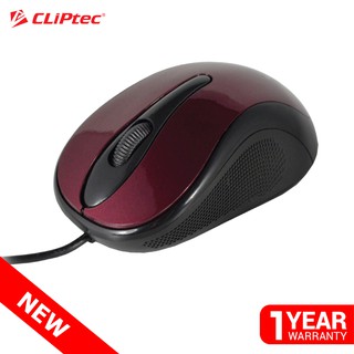 [ส่งฟรีไม่ต้องใช้โค้ด] CLiPtec RZS961 VIVA Optical USB 2.0 Mouse เมาส์ มีสาย ความละเอียด 1000dpi รูปทรงกะทัดรัด