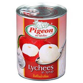 ✨คุ้มสุดๆ✨ พีเจี้ยน ลิ้นจี่ในน้ำเชื่อม 565กรัม Pigeon Lychees in Syrup 565g