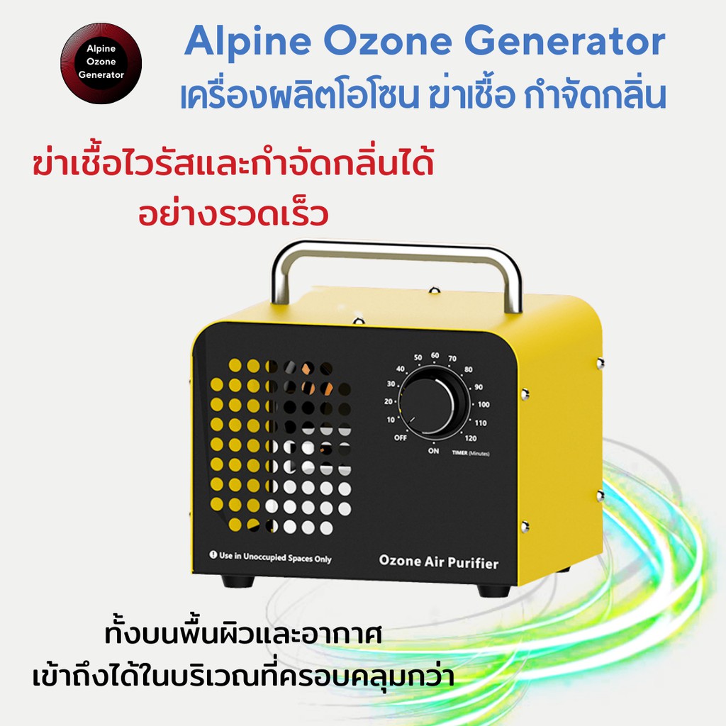 🔥พร้อมส่ง 🔥 เครื่องผลิตโอโซน ฆ่าเชื้อ กำจัดกลิ่น Alpine Ozone Generator 5,000 มก./ชม. พร้อมส่ง รุ่น BW-STL 5