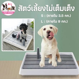 (พร้อมส่ง 🐶) ห้องน้ำสุนัข ถาดรองฉี่สุนัข 2 ชั้น มีเสาถอดได้ ถอดประกอบตามใจชอบ ถาดรองฉี่สัตว์ M/L แผ่นรองฉี่สุนัข