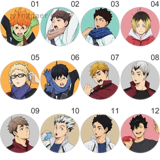 อนิเมะ Haikyuu!! Shoyo Hinata Shonen เข็มกลัด สําหรับติดปกเสื้อ เสื้อผ้า BRH5871