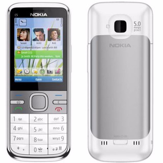 โทรศัพท์มือถือโนเกียปุ่มกด NOKIA C5 (สีขาว)  3G/4G  รุ่นใหม่2020 รองรับภาษาไทย