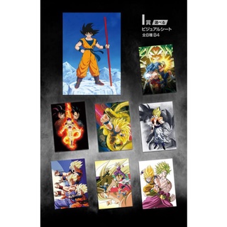 Dragon Ball Back to The Film Ichiban kuji Prize I illustration Sheet แผ่นภาพ Plastic Porter