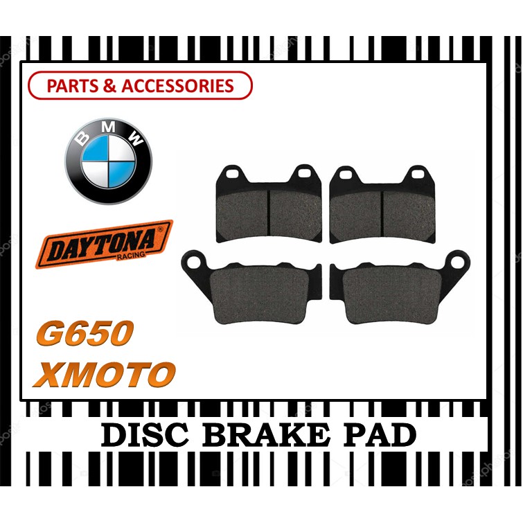 ชุดผ้าเบรค BMW G650 XMOTO FR0NT & REAR DAYTONA TYPE