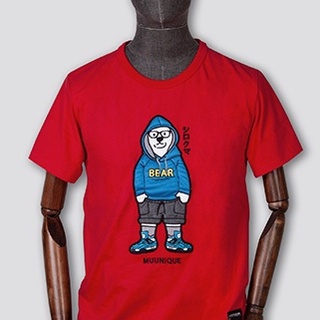 MUUNIQUE T-shirt 3D เสื้อยืด รุ่น Red Bear3D T-S205