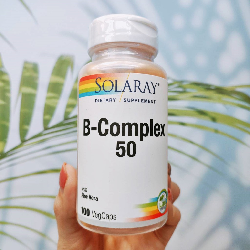 (Solaray®) B-Complex 50, 100 Vegetable Capsules วิตามินบีรวม