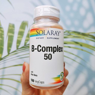 วิตามินบีรวม B-Complex 50 - 100 Vegetable Capsules (Solaray®) วิตามินบีคอมเพล็กซ์