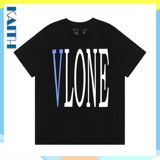 พร้อมส่ง VLONE VLONE Limited เสื้อยืด ผ้าฝ้าย แขนสั้น โอเวอร์ไซซ์ สีฟ้า สไตล์วินเทจ สําหรับผู้ชาย