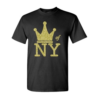 เสื้อยืด ผ้าฝ้าย พิมพ์ลายมงกุฎ King Of New York สไตล์ฮิปฮอป สําหรับผู้ชาย และผู้หญิง