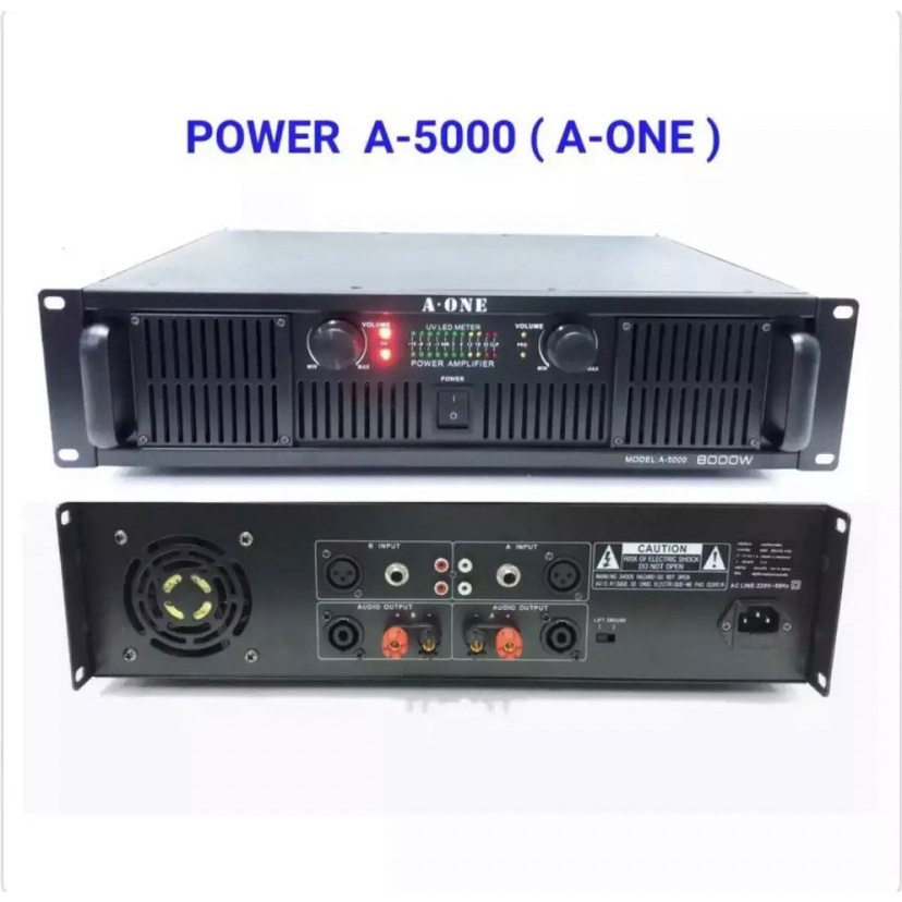 A-ONE เพาเวอร์แอมป์ 8000 W เครื่องขยายเสียง รุ่น A-5000/K-5000/PA-5000/PA-6000/PA-6800/PA-6500