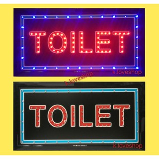 ป้ายไฟLED TOILET หลอดไฟLEDประหยัดไฟ เสียบปลั๊กไฟบ้าน ป้ายOPEN WELCOME COFFEE HAIRCUT เปิดปิดต่างฯ เพิ่มเอกลักษณ์