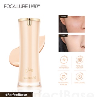 Focallure #Perfectbase รองพื้นเนื้อแมตต์ ปกปิดรูขุมขน อย่างเป็นธรรมชาติ ควบคุมความมัน ติดทนนาน