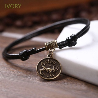 IVORY Ankle Chain 12 Constellations Men Foot Jewelry Anklet Beach Sandal Bracelet Fashion South Personality Foot Chain