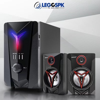 LEGOSPK ลำโพงบลูทูธ ลำโพงซับวูฟเฟอร์ 2.1 ลำโพงในตัว (Bluetooth/USB/SD/FM) สามารถเชื่อมต่อกับโทรศัพท์มือถือ/คอมพิวเตอร์/ท