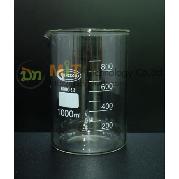 Beaker Low Form 10ML 25ML 50ML 100ML 150ML 250ML 500ml400ML 600ML บีกเกอร์แก้ว (GLASSCO)