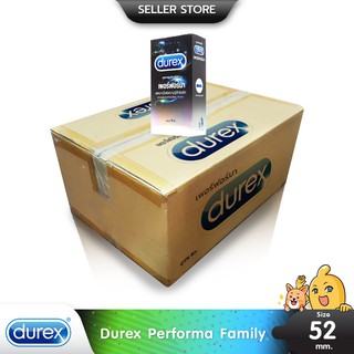 Durex Performa Pack ถุงยางอนามัย มีสารชะลอหลั่ง ขนาด 52.5 มม. บรรจุ 1 ลัง (24 กล่อง) (แบบ 10 ชิ้น)