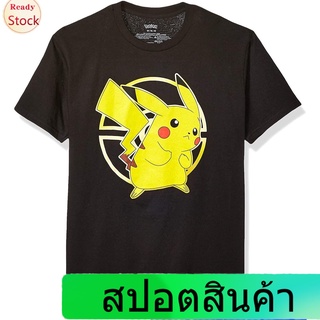 เสื้อยืดแขนสั้น Pokemon Pokémon Pikachu Poké Ball Icon Trainer T-Shirt Mens Womens T-shirts