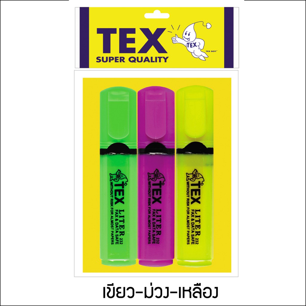 TEX LITER ปากกาเน้นข้อความ แพ็ค 3 ด้าม (มีให้เลือก 7 สี) — صورة 3