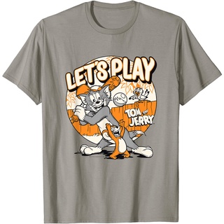 เสื้อยืด พิมพ์ลาย Tom and Jerry Lets Play สําหรับผู้ใหญ่S-5XL