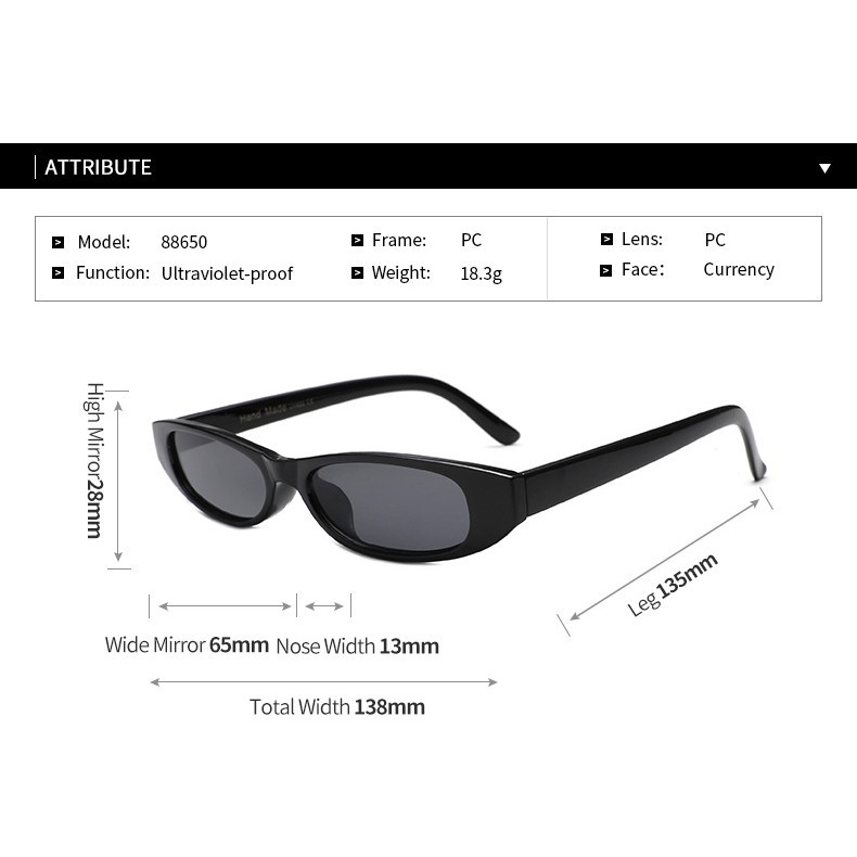 แว่นตากันแดด สไตล์วินเทจ ขนาดเล็ก สำหรับผู้หญิง - รูปที่ 2