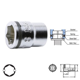 KOKEN 2450MS-13 ลูกบ๊อกสั้นพิเศษ NUT GRIP 1/4"-13mm| MODERTOOLS OFFICIAL
