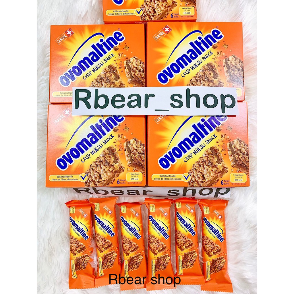 Ovomaltine Crisp Muesli Snack โอวัลตินบาร์เคลือบธัญพืช ขนาด 150g พรัอมส่ง