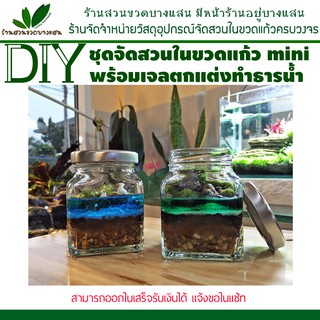 ชุดจัดสวนขวด 199 บาท ไซต์มินิ พร้อมเจลตกแต่งทำธารน้ำ