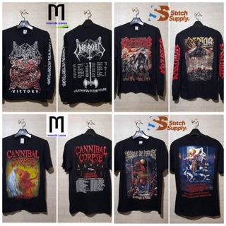 【2022New】เสื้อยืดพิมพ์ลายแฟชั่นเสื้อยืด - SEPULTURA / NAILBOMB / EUROPE / CANNIBAL CORPSE / KREATOR / MORBID ANGEL / CRA