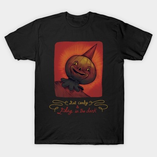 เสื้อยืด พิมพ์ลาย Eat Candy And Play In The Dark Scary Creepy Halloween สีดํา สําหรับผู้ชาย