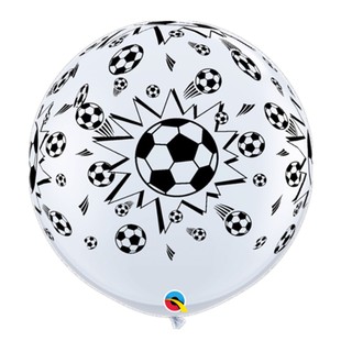 ลูกโป่งจัมโบ้ 36 นิ้ว White Football Qualatex Round Latex Balloons (พร้อมส่ง)