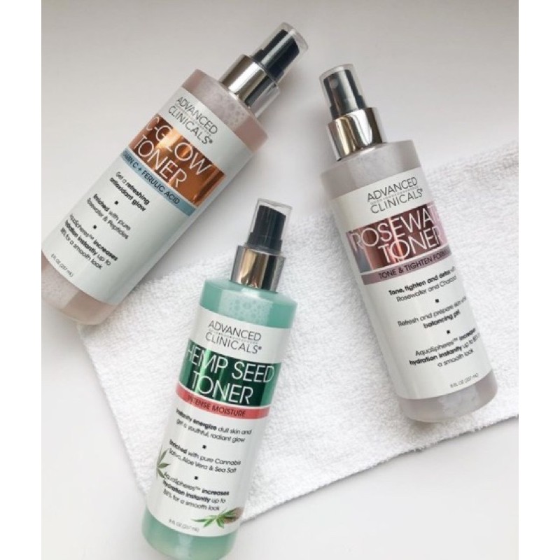 advanced clinicals rosewater toner
