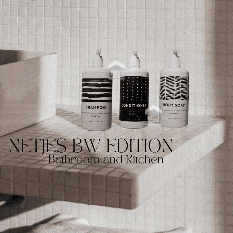 ขวดเติมสบู่แชมพูสุนทรียศาสตร์ - เอชดีพีอี BW การแก้ไข - ขวดรีฟิลความงามสําหรับห้องน้ําและห้องครัว