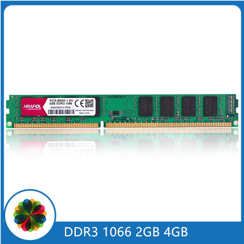Hrapol Ddr3 2G 4G หน่วยความจํา Ddr3 4Gb 2Gb Pc3-8500U 1066 Mhz Pc3 8500 โมดูลคอมพิวเตอร์เดสก์ท็อป Ddr 3 2G 4G 1066Mhz Ram