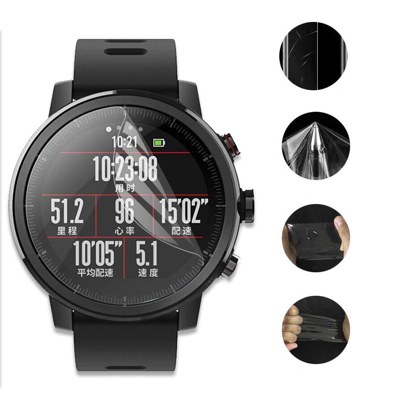 ฟิล์มกันรอยหน้าจอ แบบนิ่ม สําหรับ Huami Amazfit Stratos Sports Watch 2.